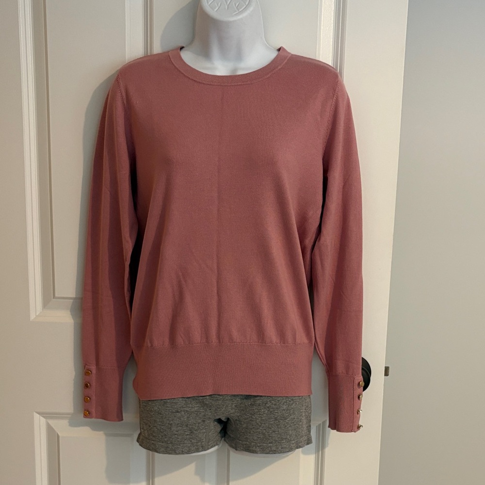 Ann Taylor Factory Pink Crew Neck Sweater